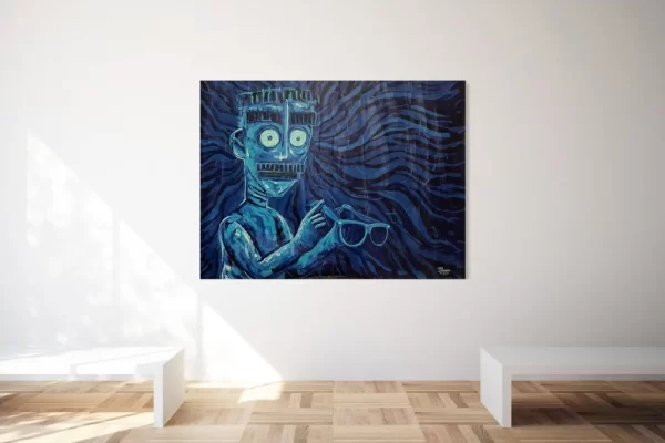 Bleu Canvas Painting