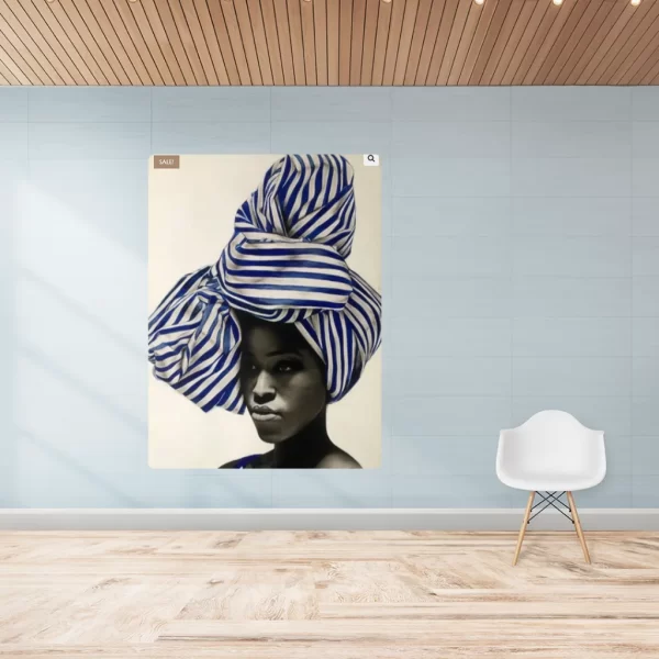 Oni Gele (The one with head-wrap) Canvas Painting