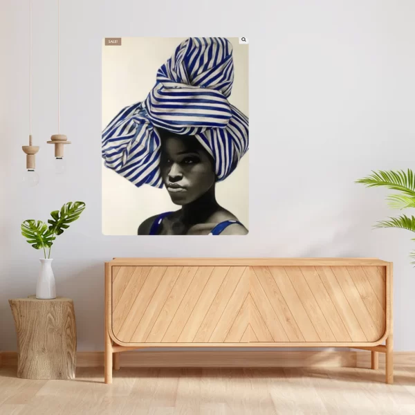 Oni Gele (The one with head-wrap) Canvas Painting